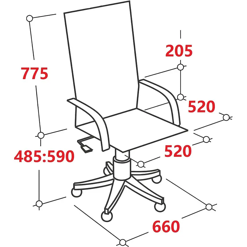 Кресло для руководителя Комус Мебель (Easy Chair) 565 бежевое (сетка/ткань — фото 5