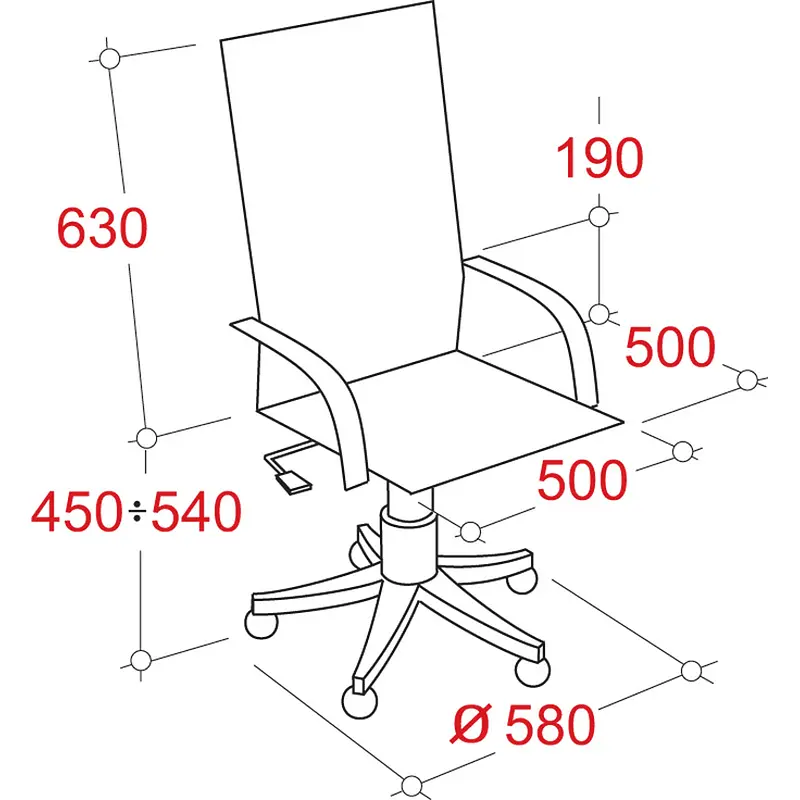 Кресло для руководителя Комус Мебель (Easy Chair) 509 бежевое (экокожа — для хранение — фото 9