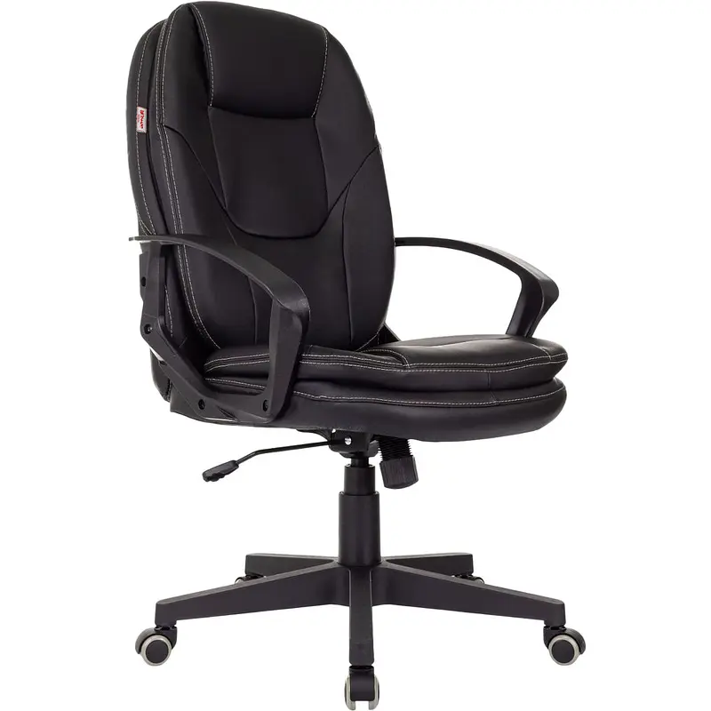 Кресло для руководителя Комус Мебель (Easy Chair) 668 черное (экокожа — фото 4