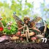 Фея Сидит на Акриловом Эльфе с Садовым Декором Грибов Садовый Знак Колышек — для участок