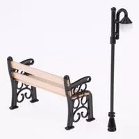 Смола DIY Сказочный Сад Деревянная Парковая Скамейка Домашний Декор Миниатюрная — для отдых — фото 2