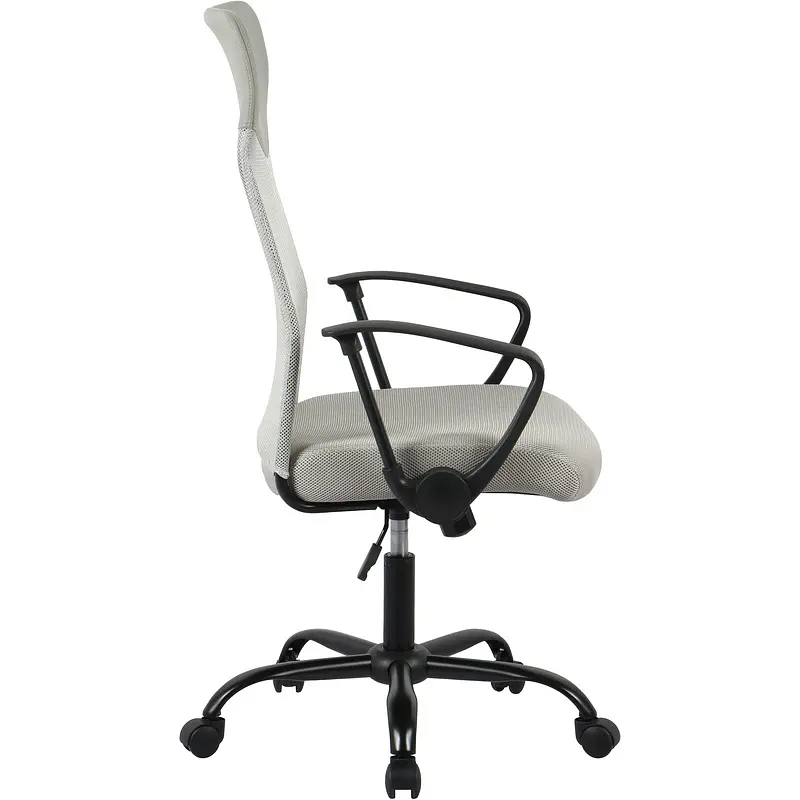 Кресло для руководителя Комус Мебель (Easy Chair) 588 серо-бежевое (сетка/ткань/экокожа — фото 3