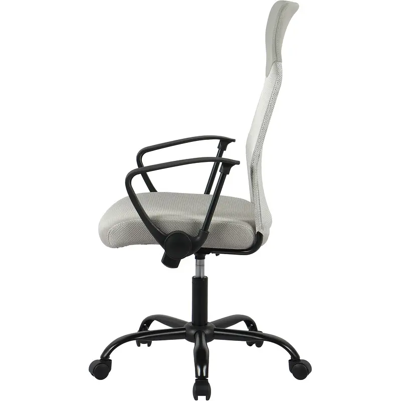 Кресло для руководителя Комус Мебель (Easy Chair) 588 серо-бежевое (сетка/ткань/экокожа — фото 5
