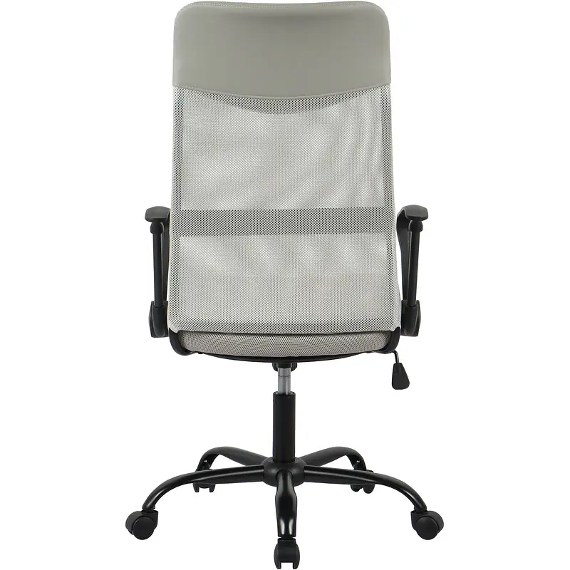Кресло для руководителя Комус Мебель (Easy Chair) 588 серо-бежевое (сетка/ткань/экокожа — фото 6