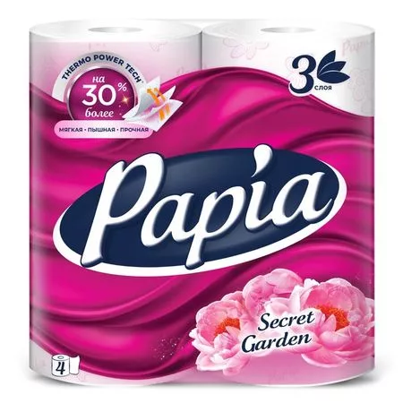 Туалетная бумага Papia «Таинственный сад»