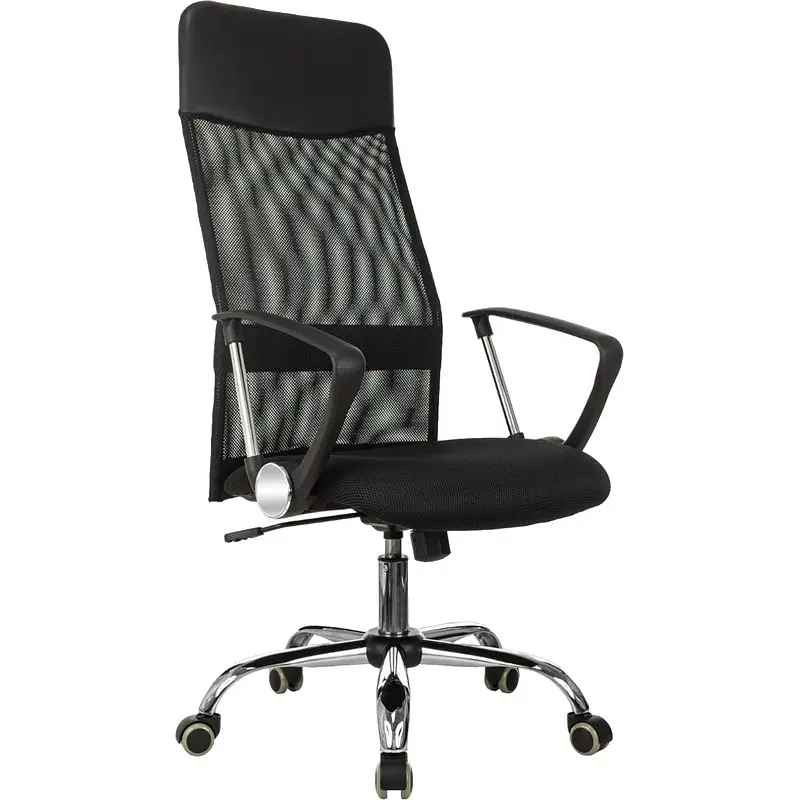 Кресло для руководителя Комус Мебель (Easy Chair) 508 черное (сетка/ткань/экокожа — для хранение — фото 4