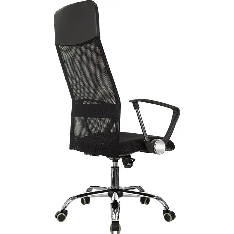 Кресло для руководителя Комус Мебель (Easy Chair) 508 черное (сетка/ткань/экокожа — для хранение — фото 5