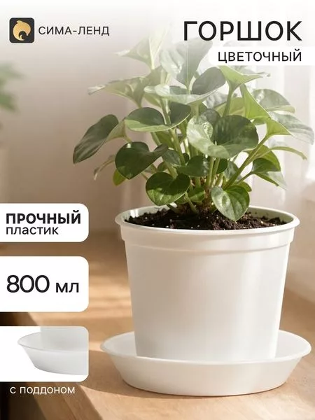 Горшок цветочный с поддоном — для полив