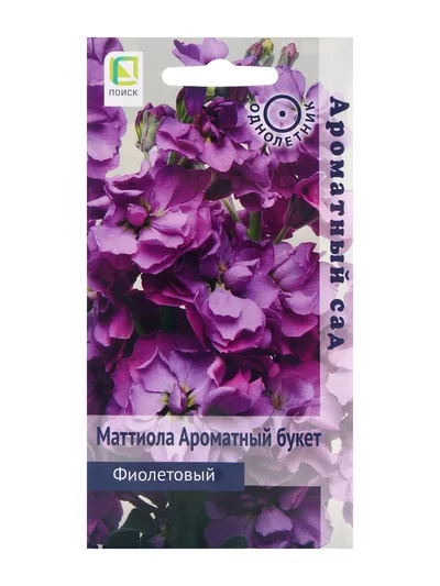 Семена цветов Маттиола Ароматный Букет Фиолетовый — для огород — фото 6