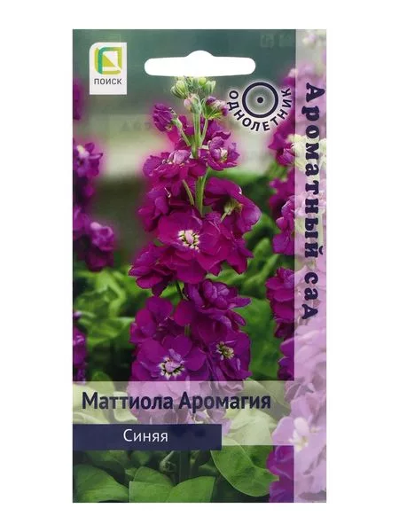 Семена цветов Маттиола Аромагия Синяя — для огород