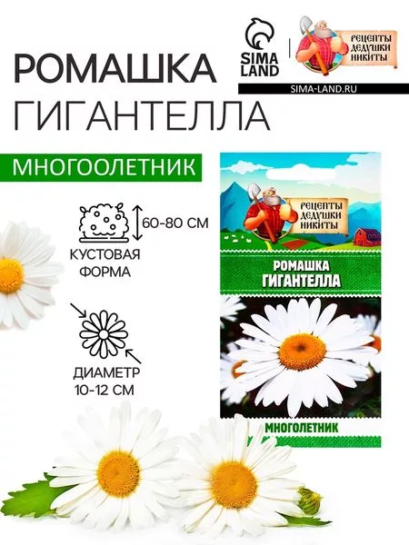 Семена Ромашка «Гигантелла» — для огород