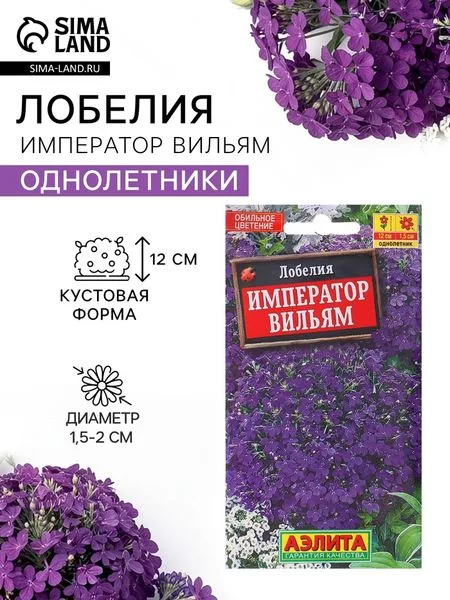 Семена цветов Лобелия «Император Вильям» — для огород