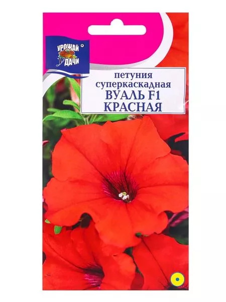 Семена цветов Петуния суперкаскадная «Вуаль Красная» — для огород