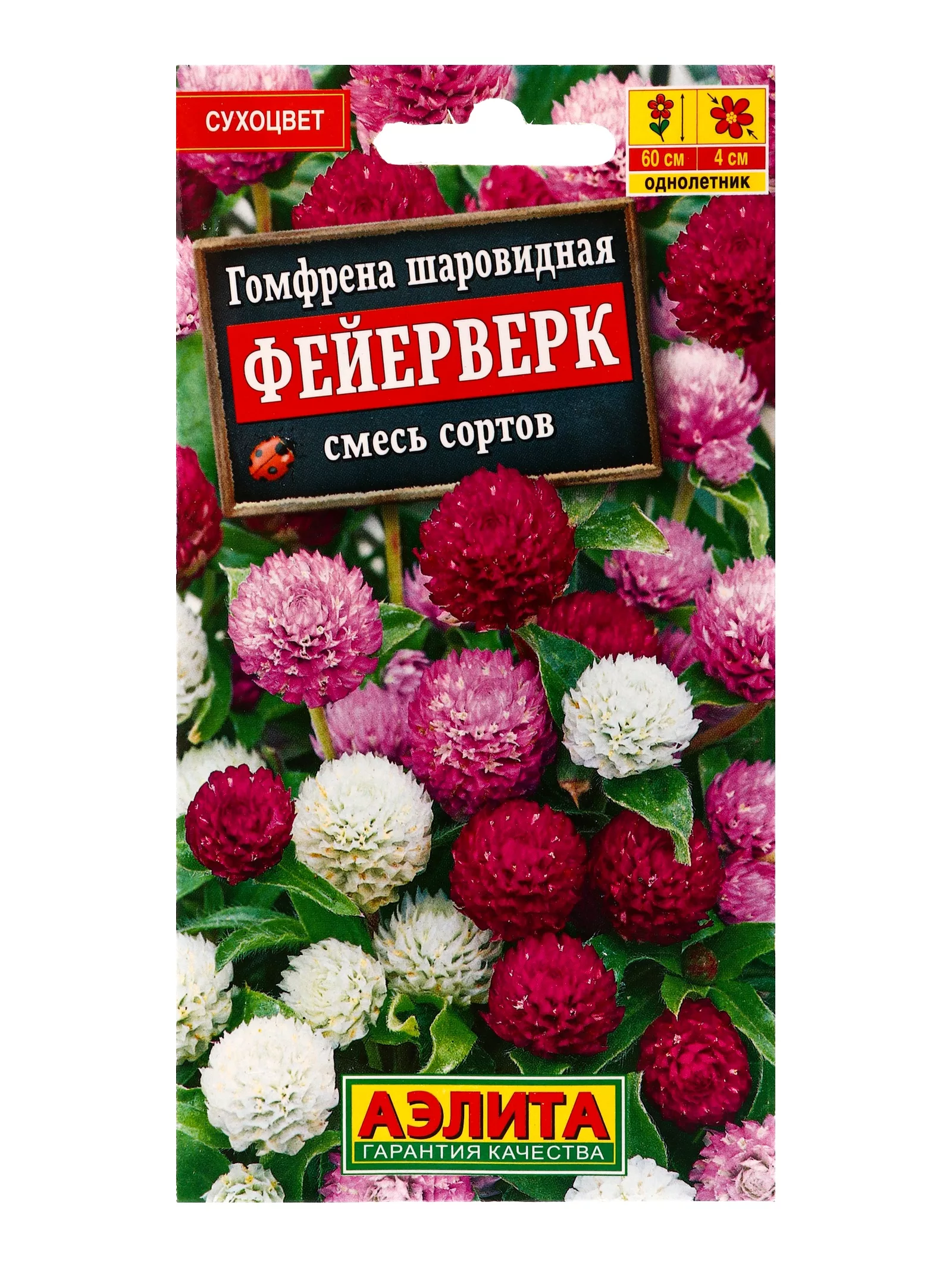Семена цветов Гомфрена шаровидная «Фейерверк» — для огород