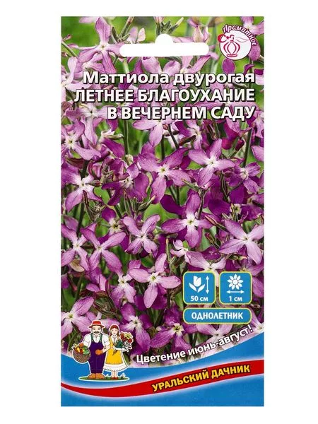 Семена Цветы Маттиола двурогая «Летнее Благоухание в Вечернем Саду» 0.25 г — для огород