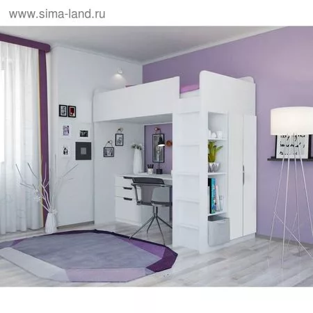 Кровать-чердак Polini kids Simple — для хранение
