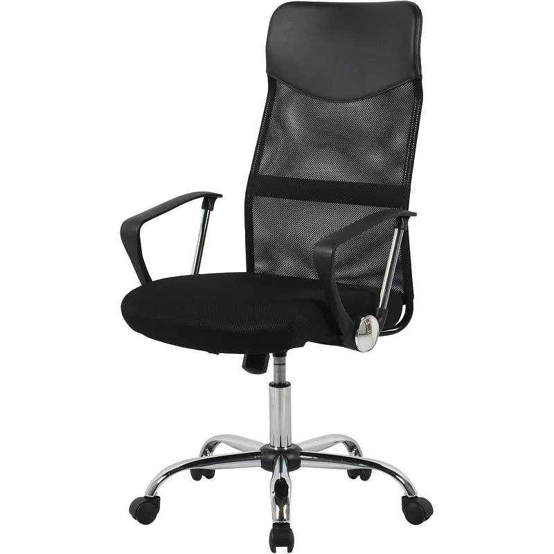 Кресло для руководителя Комус Мебель (Easy Chair) 588 черное (сетка/ткань/экокожа