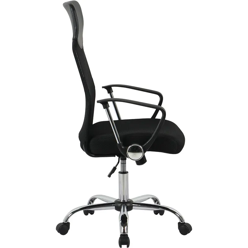Кресло для руководителя Комус Мебель (Easy Chair) 588 черное (сетка/ткань/экокожа — фото 3