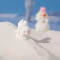 Сказочный Сад Настольный Садовый Орнамент Миниатюрная Снежная Сцена Фигурка Кролика — для декор — фото 2
