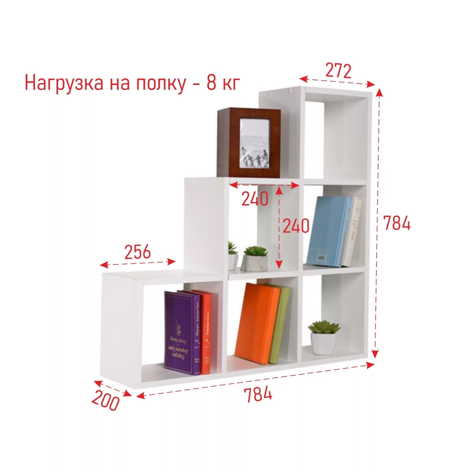 Стеллаж кубический напольный/настенный «Клик Мебель. Инмарк» — для хранение — фото 2