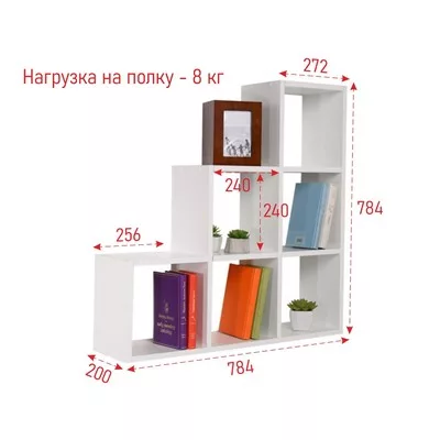 Стеллаж кубический напольный/настенный «Клик Мебель. Инмарк» — для хранение — фото 8