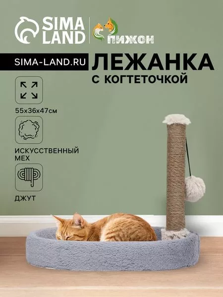 Лежанка с когтеточкой «Пижон»