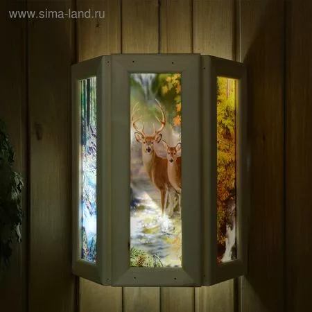 Абажур для бани и сауны «Олени»