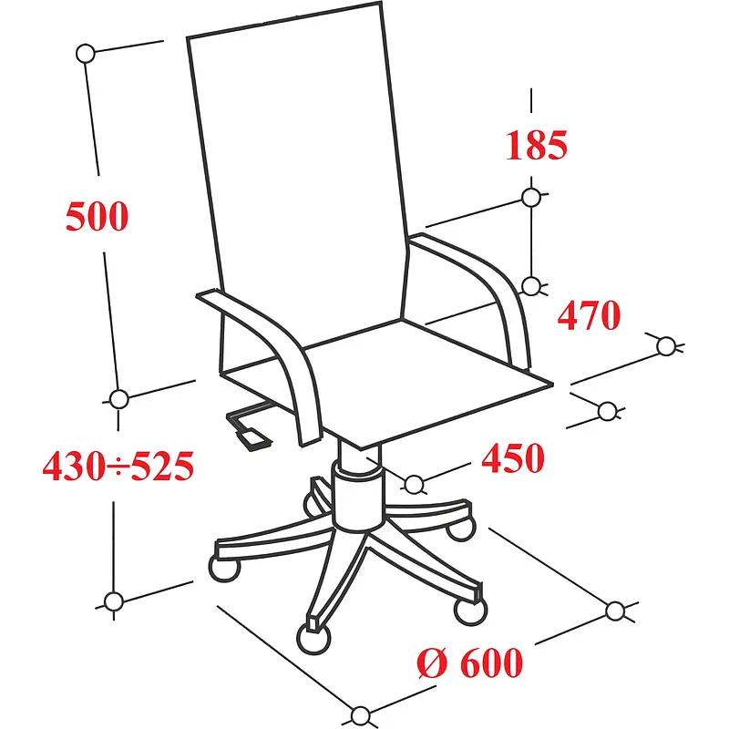 Кресло офисное Easy Chair 304 LT серое/черное (сетка/ткань — для хранение — фото 5