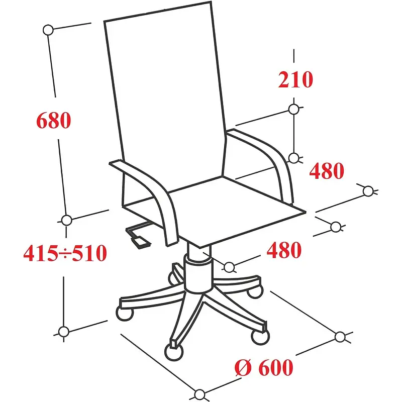 Кресло для руководителя Easy Chair 699 черное (ткань — для хранение — фото 4