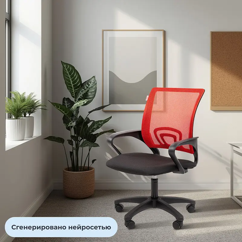 Кресло офисное Easy Chair 304 LT красное/черное (сетка/ткань — для хранение