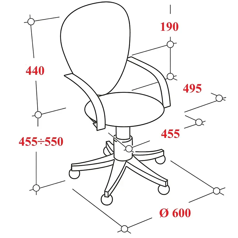 Кресло офисное Комус Мебель EChair-396 черное (ткань/сетка — фото 9