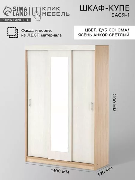 Шкаф - купе «Бася-1» — для хранение