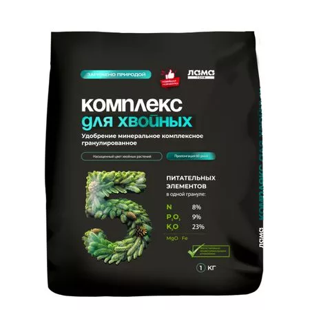 Удобрение минеральное Лама торф гранулированное комплексное для хвойных 1кг — для огород