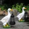 Светодиодный Солнечный Светильник Статуя Утки Смола Теплый Свет Утка — для декор — фото 9