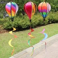 Воздушный шар с горячим воздухом Wind Spinner Rainbow Hanging Wind Twister Уличная — для участок — фото 2