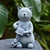 Солнечная статуэтка кошки — для декор
