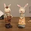 Мини-статуэтка пасхального кролика Милые изделия из смолы Мини-фигурка — для декор