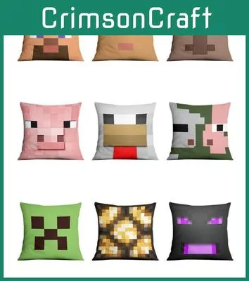 Наволочка для подушки Minecraft Чехол на диванную подушку Яркий красочный Садовый — для участок — фото 3