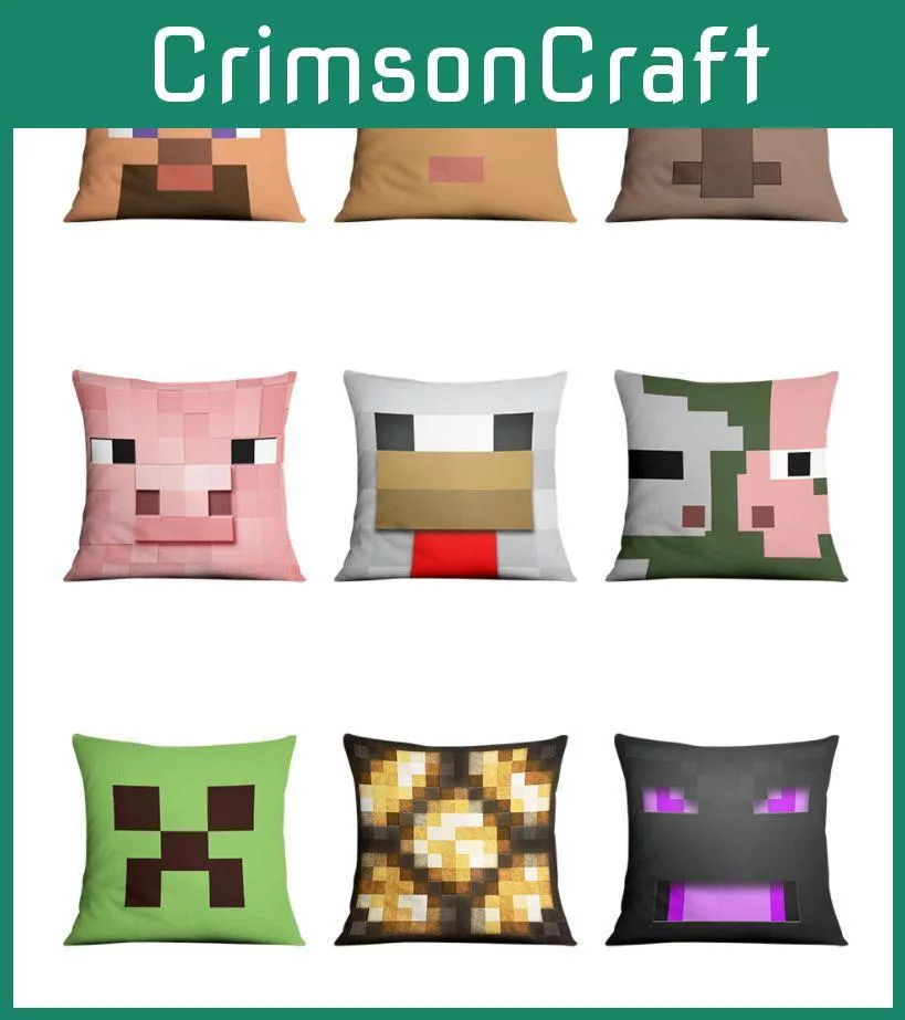Наволочка для подушки Minecraft Чехол на диванную подушку Яркий красочный Садовый — для участок — фото 4
