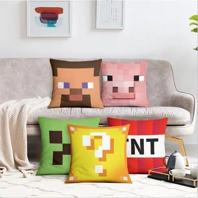 Наволочка для подушки Minecraft Чехол на диванную подушку Яркий красочный Садовый — для участок — фото 7
