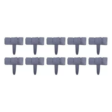 Садовый забор под камень Садовое ландшафтное бордюрное ограждение 10pcs чёрный — для участок