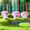 6 шт. Миниатюрные фигурки аксолотлей из смолы — для декор