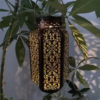 Шестигранный железный фонарь на солнечной батарее — для декор — фото 2