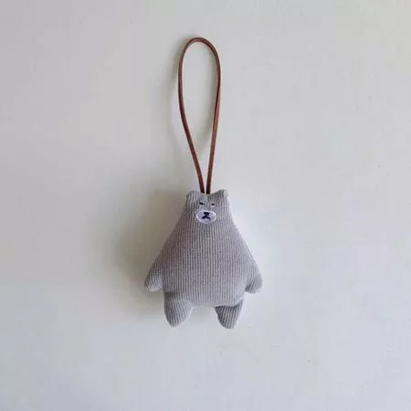 Милый мультяшный брелок-кукла INS Медведь Именная табличка Вешалка Белый — для участок