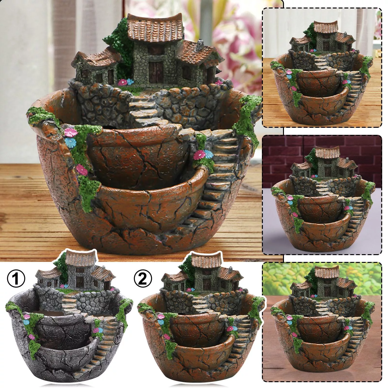 Креативный сочный цветочный горшок — для участок — фото 5