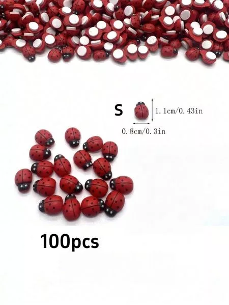 100/20 шт. фигурок божьих коровок из смолы — для участок