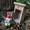 Чтение книги Статуя Гнома Скульптура Забытая Закрытая Дверь Смола Забавный Яркий — для декор