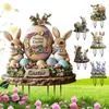 Садовый указатель Пасхальный кролик Акриловая пасхальная табличка для двора 2D — для участок