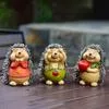3 шт. Керамические фигурки ежиков — для декор