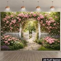 2D плоская поверхность 1 кусок фоновой ткани на тему «Секретный сад» — фото 6